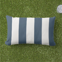 Almofada Lombar Listras de Cabana Azul e Branco