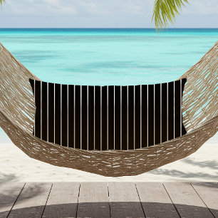 Almofada Lombar Listras de Verão Preto e Branco ao Ar Livre