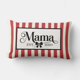 Almofada Lombar Listras Vermelhas Chic Presente Personalizado da M