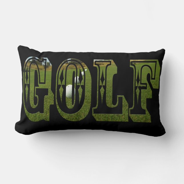 Almofada Lombar Logotipo de Imagem Dimensional do Golf, (Frente)
