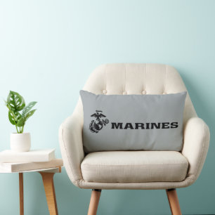 Almofada Lombar Logotipo preto empilhado do USMC