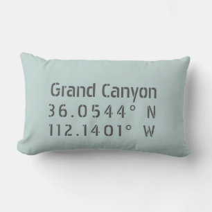 Almofada Lombar Longitude do Latitude do Grand Canyon