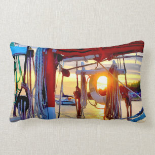 Almofada Lombar Lopez Island Sailing and Sunset Travesseiro decora