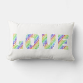 Almofada Lombar LOVE & HEAL: Dual-Sided Rainbow Affirmation Throw 