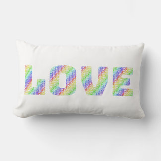 Almofada Lombar LOVE & HEAL: Dual-Sided Rainbow Affirmation Throw 