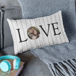 Almofada Lombar Love Rustic Photo Wood