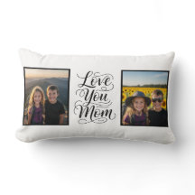 Love You Mom Two Photo Modern Keepsake