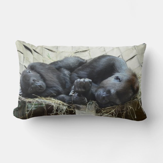 Almofada Lombar Lowland Gorillas Napping (Frente)