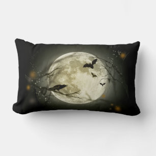 Almofada Lombar Lua cheia com morcegos e Raven