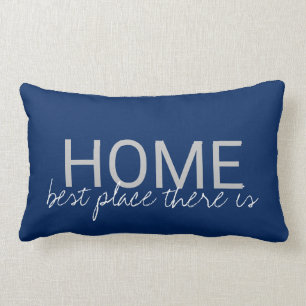 Almofada Lombar Lugar HOME dos azuis marinhos modernos o melhor lá