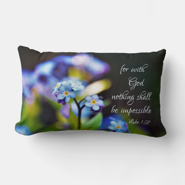 Almofada Lombar Luke 1:37 Por Deus nada será impossível (Frente)