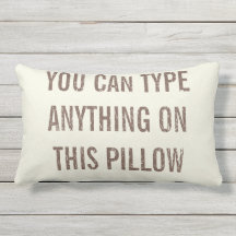 Lumbar de creme personalizado afligido