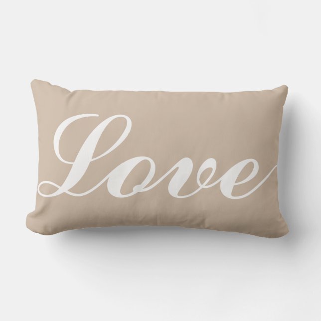 Almofada Lombar Lumber Cush - Amor (Bege) (Frente)