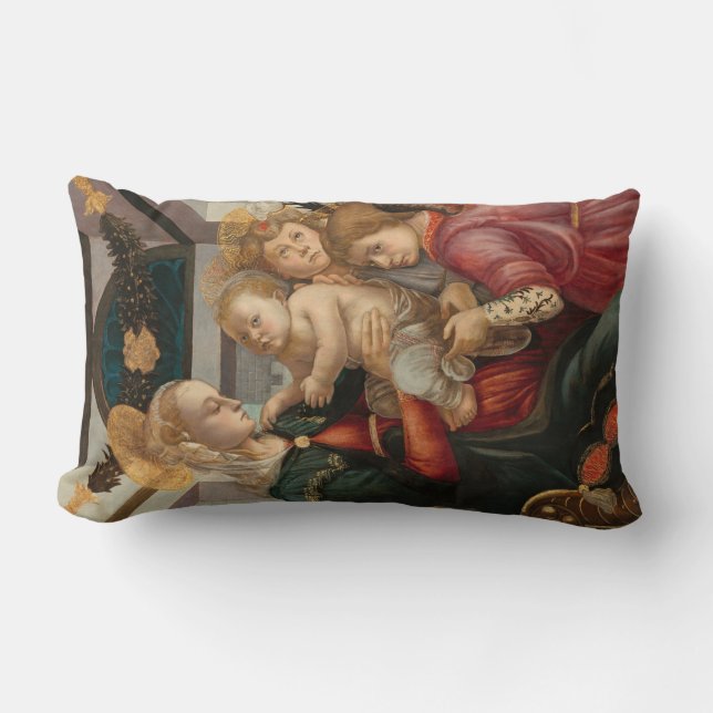 Almofada Lombar Madonna & Child, Sandro Botticelli Fine Art (Frente)