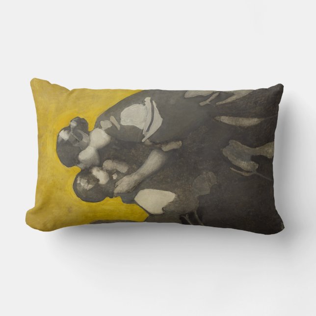 Almofada Lombar Mãe e Criança (por Norah Neilson Cinza) (Frente)