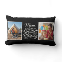 Mãe Maior Bênção Duas Fotos Personalizado Minimali