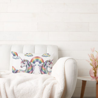 Almofada Lombar Magical Rainbow Unicorn