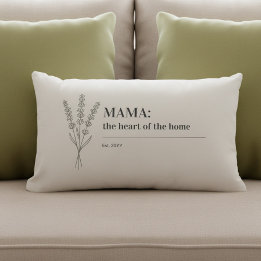Almofada Lombar Mama Quote Heart of the Home Minimalist