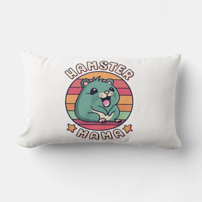 Almofada Lombar Mamãe Hamster Fofa Kawaii Roedor Mãe (Frente)