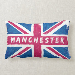 Almofada Lombar Manchester - bandeira britânica de Union Jack do