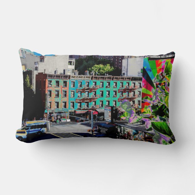 Almofada Lombar Manhattan Nova Iorque, edifício tradicional de apa (Frente)