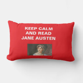 Almofada Lombar Mantenha a Calma, Leia Jane Austen