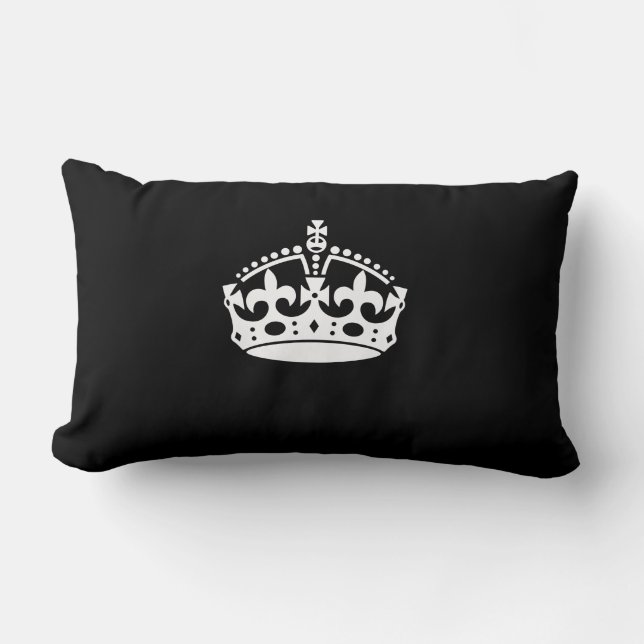 Almofada Lombar MANTER CALM CROWN em decoração negra (Frente)