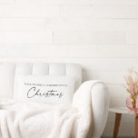 Almofada Lombar Manuscrito de Caneta de Tinta de Caligrafia - Nata<br><div class="desc">Caneta de Tinta Elegante Moderna,  Manuscrito de Tinta Mínimo de Natal - Travesseiro Mínimo de Natal - Tenha Um Pequeno Natal Feliz</div>