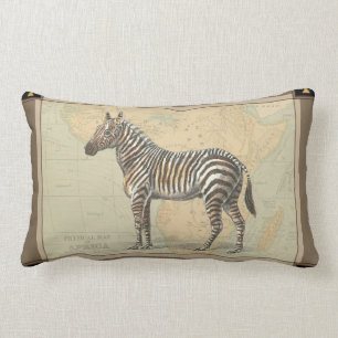 Almofada Lombar Mapa da África e uma Zebra