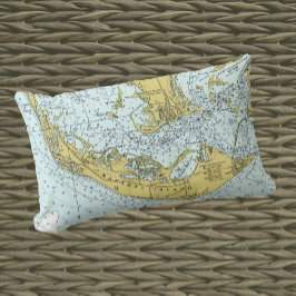 Almofada Lombar Mapa de colheita da Flórida Sanibel Island