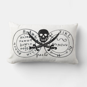 ALMOFADA LOMBAR MAPA DE TRATAMENTO ANTICO TALISMAN/PIRATAS