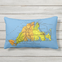 Almofada Lombar Mapa do Vineyard de Martha
