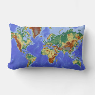 Almofada Lombar Mapa Internacional da Geografia Mundial
