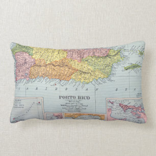 ALMOFADA LOMBAR MAPA: PUERTO RICO, 1900