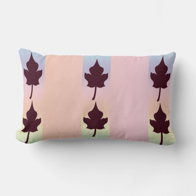 Almofada Lombar Maple Leaf com Rainbow - (Frente)