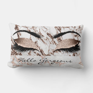 Almofada Lombar Maquinaria de Cobre Metálica Lashes Alô Belo