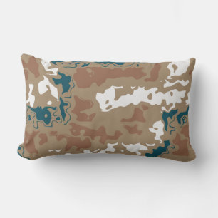 Almofada Lombar Marrom abstrato Earth Camouflage