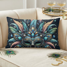 Máscara de Joias de Pena de Mascarada Boho
