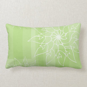 Almofada Lombar Máscaras Pastel de floral oriental verde