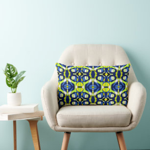 Almofada Lombar Mazipoodles Neuro Art - Amarelo Verde Azul