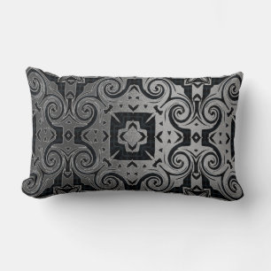 Almofada Lombar Medaliano Black/Silver Texture 1 Design/ Black