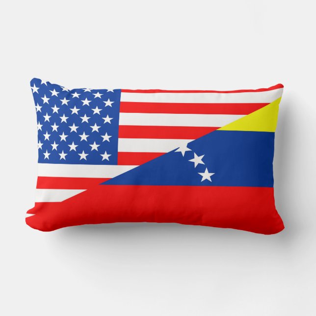 Almofada Lombar meia bandeira EUA de Estados Unidos América (Frente)