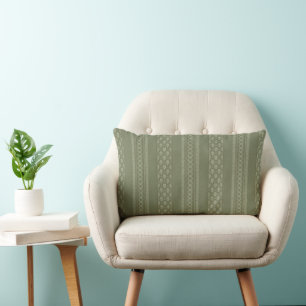 Almofada Lombar Meio século Elegante das Linhas de Faixa Verde Sag