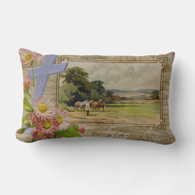 Almofada Lombar Melhores desejos de Páscoa (Frente)
