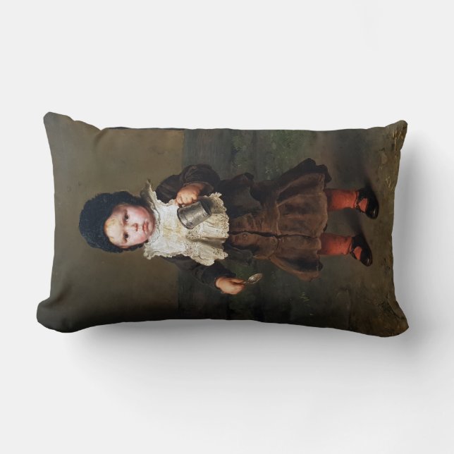 Almofada Lombar Menina Vazia de Taça (Ludwig Knaus) (Frente)