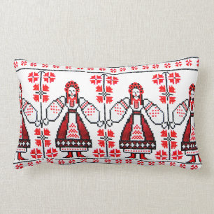 Almofada Lombar Meninas ucranianas tradicionais de Ucrânia do