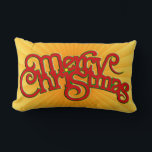 Almofada Lombar MERRY CHRISTMAS - design de texto Vintage Xmas<br><div class="desc">Design de texto de Natal por EDDA Fröhlich / EDDArt | "Feliz Natal" em todo o mundo | para as suas próprias fotografias | para mais produtos e Designs,  contacte-me: contact@eddart.de</div>