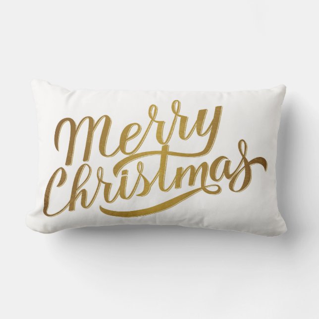 Almofada Lombar Merry Christmas Throw Pillow (Frente)