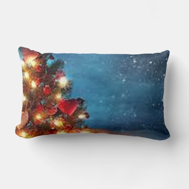 Almofada Lombar Merry Christmas_throw pillow (Frente)