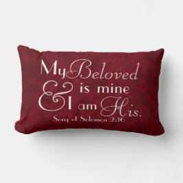 Almofada Lombar Meu amado é meu e eu sou seu verso da bíblia
